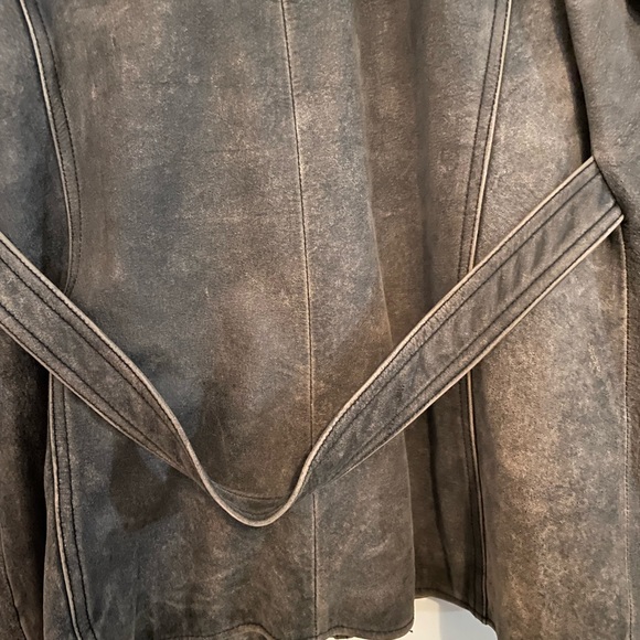 Laura Leigh Ltd Vintage Greyish Black Genuine Leather Jacket - Picture 7 of 8